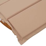 vidaXL Transat avec coussin 2 Pièces Marron Bois d'Acacia Massif