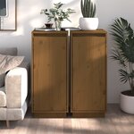 vidaXL Buffets 2 Pièces Marron miel 31 5x34x75 cm Bois massif de pin