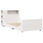 vidaXL Cadre de lit sans matelas blanc 75x190 cm bois de pin massif