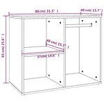 vidaXL Armoire de dressing noir 80x40x65 cm bois d'ingénierie