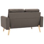 Vidaxl canapé à 2 places taupe tissu