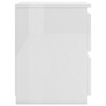 vidaXL Table de chevet Blanc brillant 30x30x40 cm Bois d’ingénierie