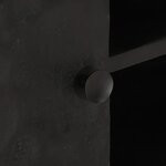 vidaXL Meuble TV noir 110x30x40 cm bois massif de manguier et fer