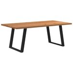 vidaXL Table à manger marron clair bois de chêne massif rectangulaire