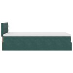 vidaXL Cadre de lit ottoman avec matelas vert foncé 90x200 cm velours