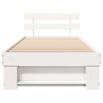 vidaXL Cadre de lit Blanc 90 x 190 cm Bois massif en pin