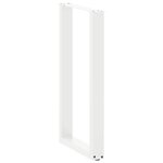 vidaXL Pieds de table de bar en U 2 pièces blanc 50 x (90-91) cm acier