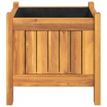 vidaXL Jardinière avec doublure 31x31x30 cm bois massif d'acacia