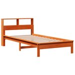 vidaXL Lit bibliothèque sans matelas cire marron 75x190 cm pin massif