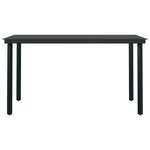 vidaXL Ensemble à manger de jardin 5 Pièces Gris et noir