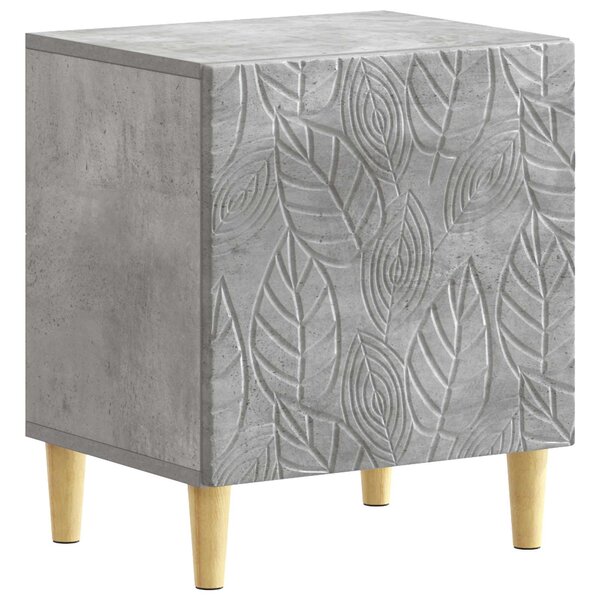 vidaXL Table de chevet Gris béton 43 x 34 5 x 50 cm Bois d'ingénierie