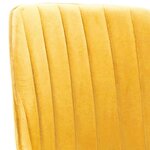 vidaXL Chaises pivotantes à manger lot de 4 jaune velours
