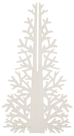 Sapin de Noel en bois blanc 2 parties à emboiter 30 cm
