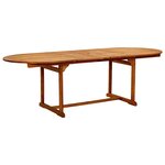 vidaXL Ensemble à manger de jardin 9Pièces bois d'acacia solide textilène