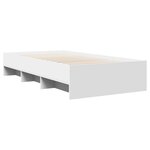 vidaXL Cadre de lit sans matelas blanc 75x190 cm bois d'ingénierie