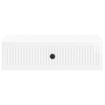 vidaXL Table d'appoint murale Blanc brillant 59 x 34 5 x 17 cm