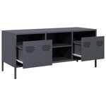 vidaXL Meuble TV anthracite 101 5x39x43 5 cm acier laminé à froid