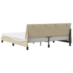 vidaXL Lit avec matelas crème 180x200 cm tissu