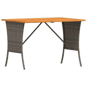 vidaXL Table de jardin avec dessus en bois d'acacia gris 105x75x72 cm