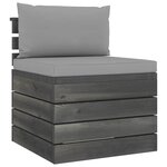 vidaXL Salon palette de jardin 2 Pièces avec coussins Bois de pin massif