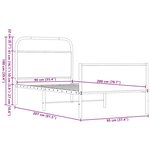 vidaXL Cadre de lit sans matelas 90x200cm chêne marron bois ingénierie