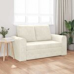 vidaXL Canapé-Lit 60cm Crème Velours