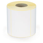 Étiquette papier blanc brillant pour imprimante jet d'encre couleur 90 x 75 mm diamètre 76 mm