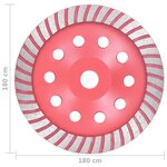 Vidaxl disque de broyage diamanté avec turbo 180 mm
