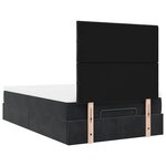 vidaXL Cadre de lit ottoman avec matelas noir 120x200 cm velours