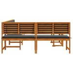 vidaXL Ensemble de banc de jardin 4 Pièces Marron Bois d'acacia massif