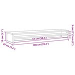 vidaXL Support de moniteur chêne noir 100x24x13 cm bois d'ingénierie