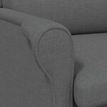 vidaXL fauteuil Gris foncé 76 x 94 x 102 cm tissu