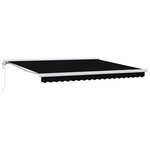 vidaXL Auvent Rétractable Noir 400 × 300 cm Tissu  Métal