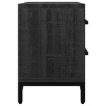 vidaXL Table de chevet Noir 36x30x45 cm Bois de pin massif