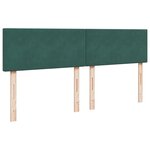 vidaXL Sommier à lattes de lit et matelas Vert foncé 200x200cm Velours