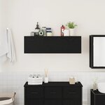 vidaXL Armoire murale de bain noir 100x25x30 cm bois d'ingénierie