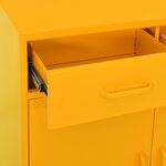 vidaXL Armoire de rangement Jaune moutarde 80x35x101 5 cm Acier