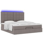 VidaXL Cadre de lit ottoman avec matelas taupe 180x200 cm tissu