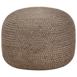 vidaXL Pouf fait à la main Gris clair 45 x 30 cm Jute