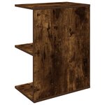 vidaXL Tables de chevet 2Pièces chêne fumé 46 5x29x61cm bois d’ingénierie