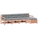 vidaXL Salon de jardin 5 Pièces avec coussins bois massif douglas