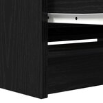 vidaXL Meuble TV noir 80x35x54 cm bois d'ingénierie