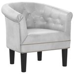 vidaXL Fauteuil argenté similicuir