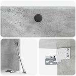 vidaXL Meuble TV mural 59 5 x 31 x 30 cm Gris béton Bois d'ingénierie