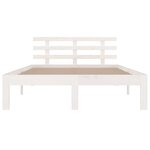 vidaXL Cadre de lit Blanc Bois massif 120x190 cm Petit double