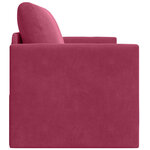vidaXL Canapé-Lit 110cm Bordeaux Velours