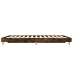 vidaXL Cadre de lit chêne fumé 120x190 cm bois d'ingénierie
