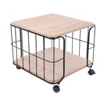 Table basse carrée sur roulettes Indus