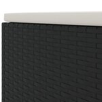 vidaXL Salon de jardin 6 Pièces avec coussins Noir Résine tressée