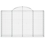 vidaXL Paniers à gabions arqués 5 Pièces 200x30x120/140 cm Fer galvanisé